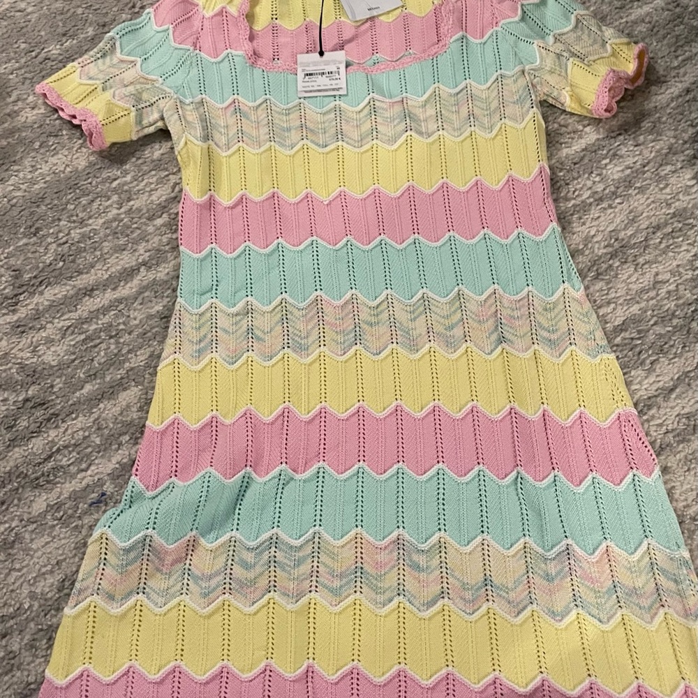 Moschino Pastel Zigzag Kids Dress